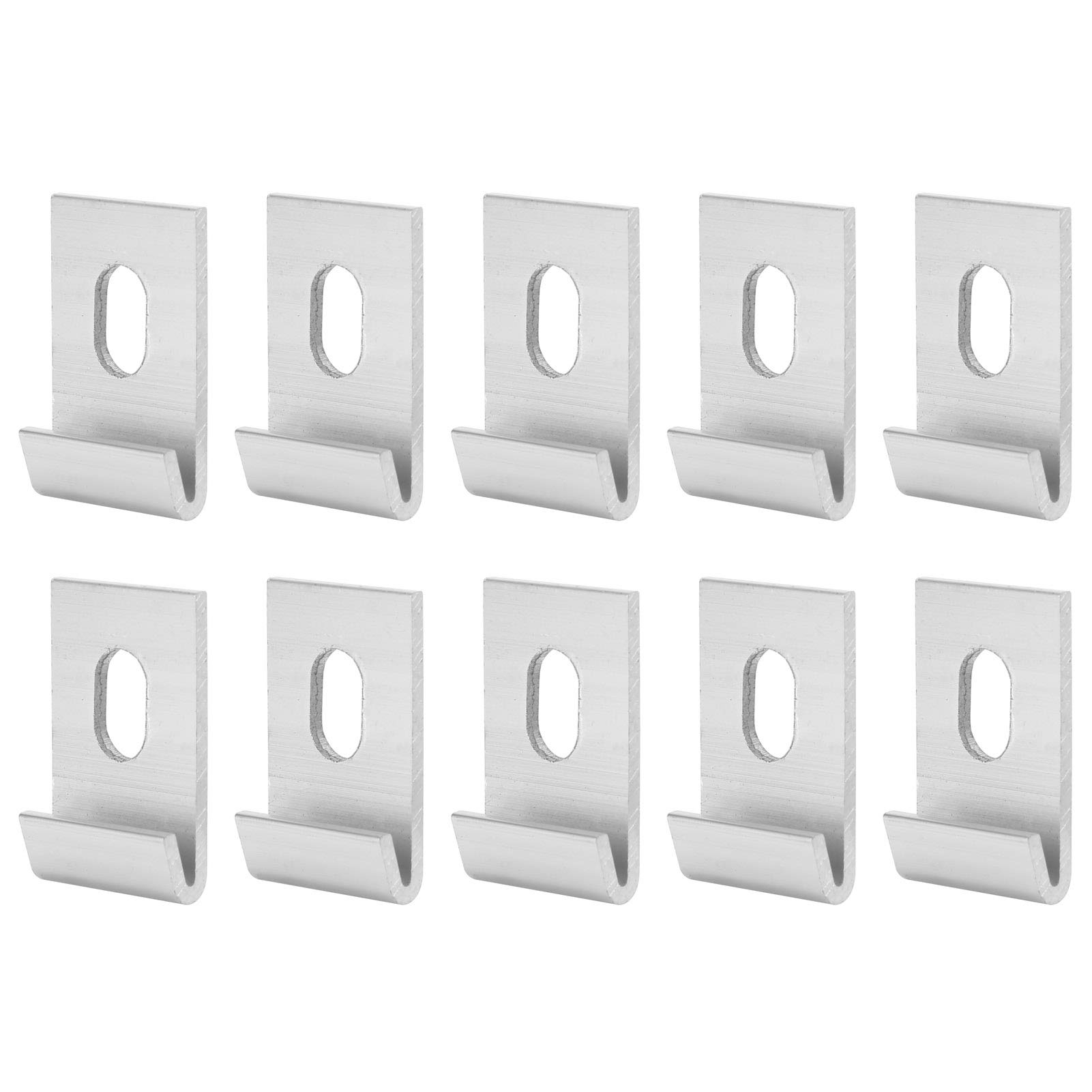 Zerodis Greenhouse Base Clips 10Pcs Base Clips Hook Fixings Attaches Aluminium Greenhouses Fixture Set Tool for Outdoor(A)