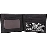 Kenon Personalized Leather Wallet For Man, Engraved RFID Blocking Bifold Stylish Black Wallet For Man Valentines Birthday Christmas Gifts