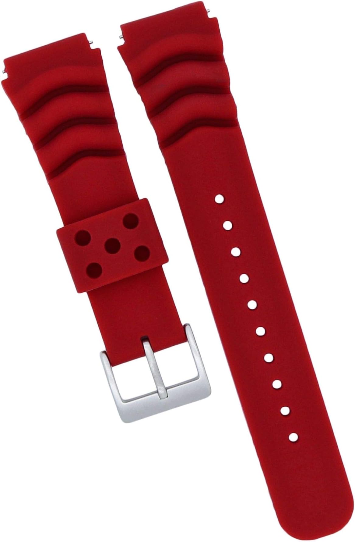 MOD 18mm 20mm 22mm Watch Band - Quick Release - Soft Silicone Replacement Watch Strap - Color Variations - Diver Style - for Men and Women