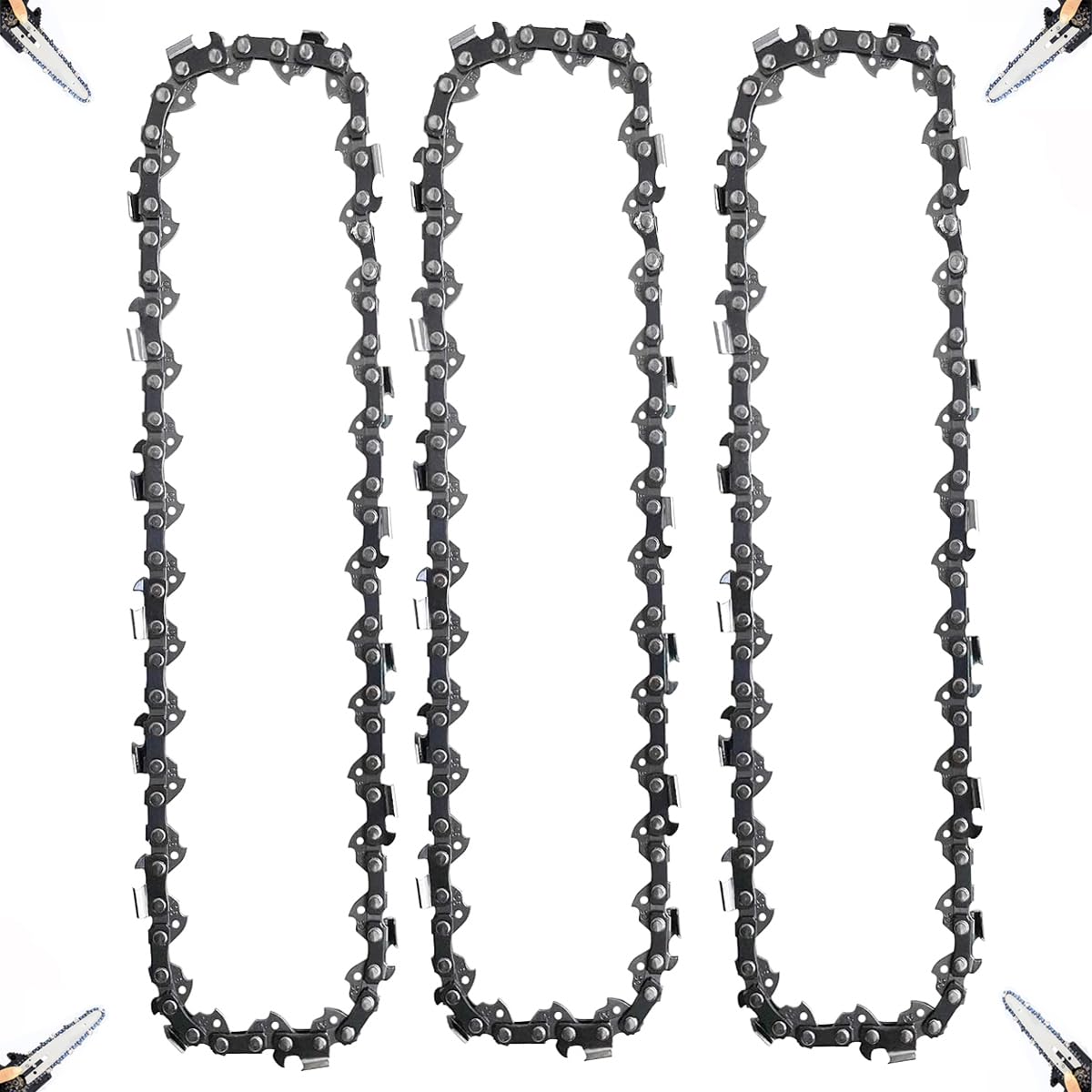 3 PCS Chainsaw Chain, 8 Inch 45 TG Pole Saw Chain Replacement Chains for Chain Saw 1/4", for 24CM Bar