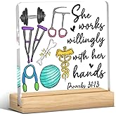 Physical Therapist Office Decor, Christian Desk Decor, Gift for Women Men Friends, Office Desk Accessories, Physical Therapist Gifts, Acrylic Sign for Thanksgiving Christmas Halloween Thank You Gifts