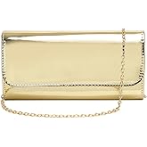 Patent Leather Envelope Clutch Womens Evening Handbag Stylish Shoulder Bag Purse for Christmas Wedding Party Prom