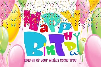 Birthday Party Flex Banner 6ft X 4ft Birthday Banner Happy