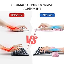 Anyshock Pink Mouse Pad Wrist Support, Keyboard