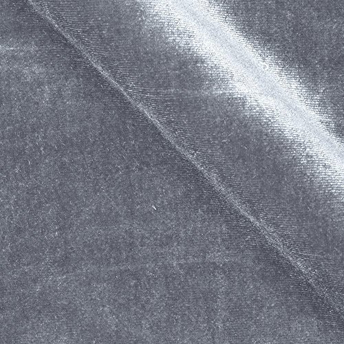 Stretch VELVET Gray Fabric / 58" Wide / Sold by the yard