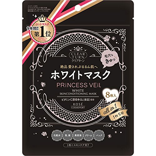KOSE COSMEPORT CLEAR TURN Princess Veil Skin Conditioning Mask (White) (Mini)