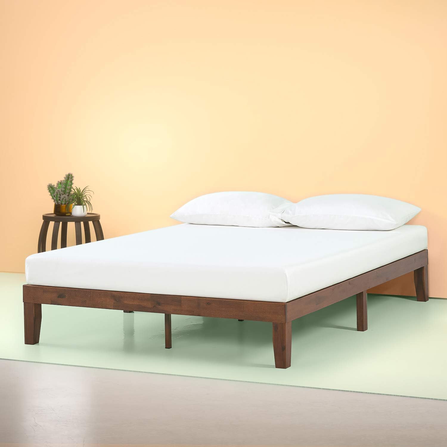 ZINUS Marissa Wood Platform Bed Frame / No Box Spring Needed / Wood Slat Support / Easy Assembly, Antique Espresso Finish, Full