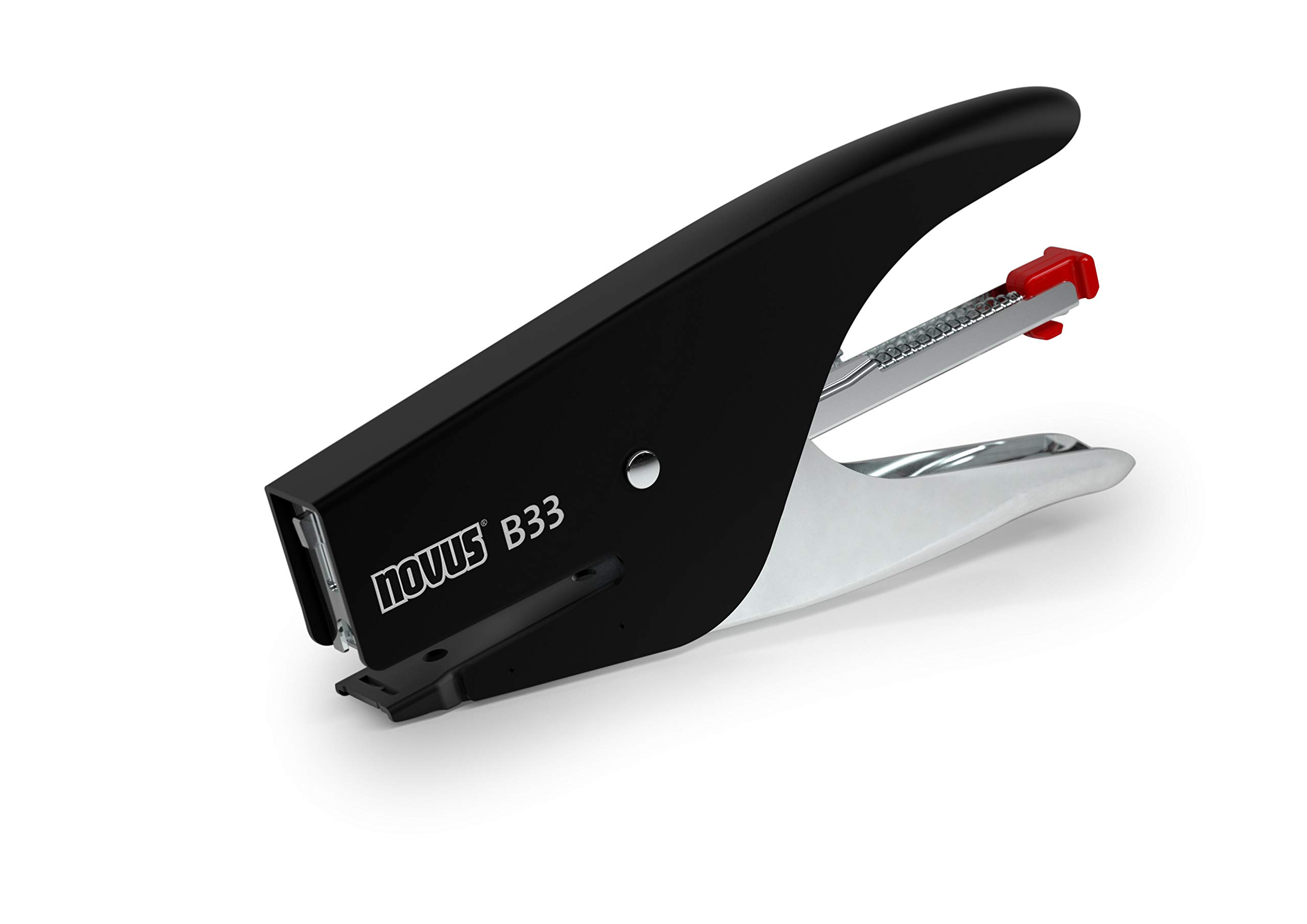 Novus Stapler B 33 (15 Sheets Stapling Capacity, Staple Type 8/4, Metal) Black/Grey