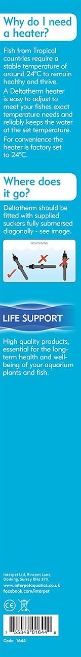 Interpet Deltatherm 300W Aquarium Heater for Tropical and Marine Tanks view 5
