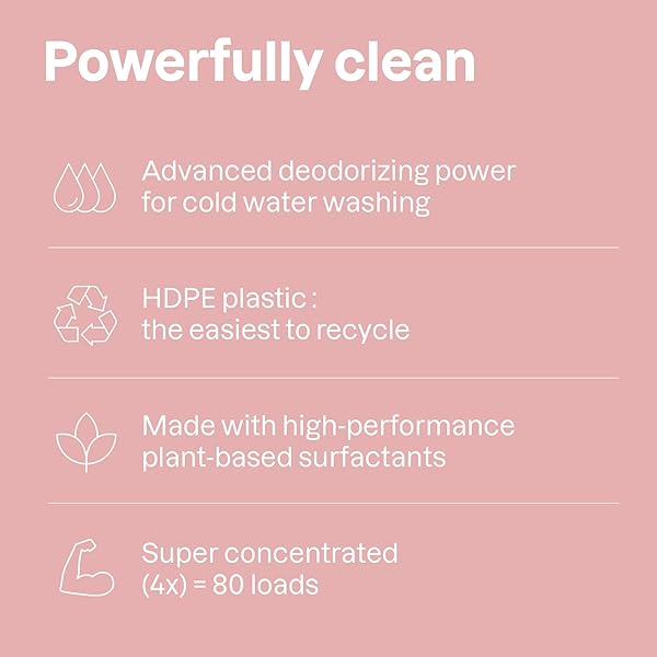 ATTITUDE BABY LAUNDRY DETERGENT LIQUID, EWG VERIFIED, SAFE FOR BABY CLOTHES, INFANT AND NEWBORN, VEGAN AND NATURALLY DERIVED WASHING SOAP, HE COMPATIBLE, UNSCENTED, 80 LOADS, 67.6 FL OZ