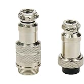 Dahszhi Microphone Connector 4Pin Male Female CB Mic Adapter Pair | This pair of 4-pin male and female microphone connectors serves as CB mic extension adapters