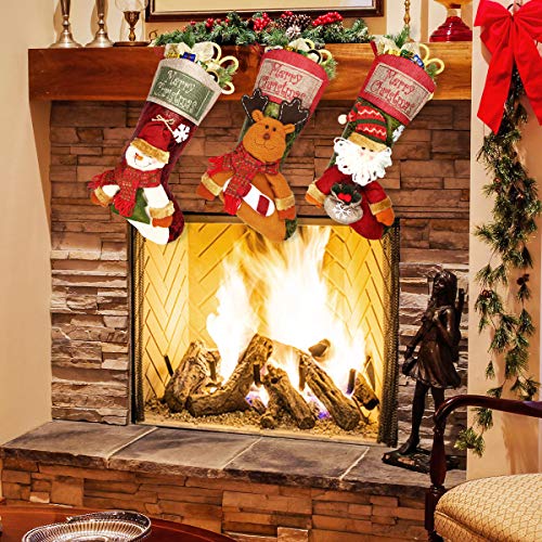 3 Dreampark+Christmas+Stockings+Character+Decorations