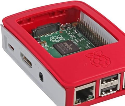 Mazuer Raspberry Pie 3 Shell Raspberry Pi Estuche 3b + Caja de protección Especial Estuche para computadora Carcasa roja y Blanca (Color: Rojo y Blanco)
