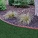 EasyFlex Decorative No-Dig Landscape Edging with Anchoring Spikes, 2.5 in. Tall Scalloped Top Garden Border with Woodgrain Texture, 100 Foot Kit, Red (3210RDE-100C)