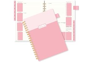 Planner2024-2025, Academic Planner 2024-2025 for Women, Weekly & Monthly Planner from Jul.2024 - Jun.2025, AIMPEAK Calendar Planner for Teacher & Student, Monthly Tabs, Spiral Binding, Pink, 5.5"x8.5"