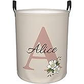 Custom Laundry Hamper with Name, Personalized Laundry Hamper for Bathroom Bedrooms, Collapsible Clothes Storage Organizer, Personalized Dirty Clothes Hamper for Boys Girls Men Women