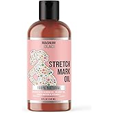 Magnum Solace Stretch Mark Oil for Pregnancy – 100% Natural Belly Oil for Pregnancy with Cocoa Butter Oil, Almond Oil for Skin – Alternative to Stretch Mark Cream for Pregnancy