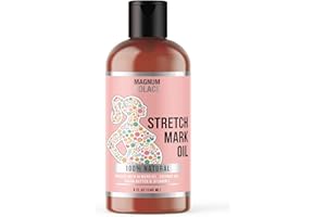 Magnum Solace Stretch Mark Oil for Pregnancy – 100% Natural Belly Oil for Pregnancy with Cocoa Butter Oil, Almond Oil for Skin – Alternative to Stretch Mark Cream for Pregnancy