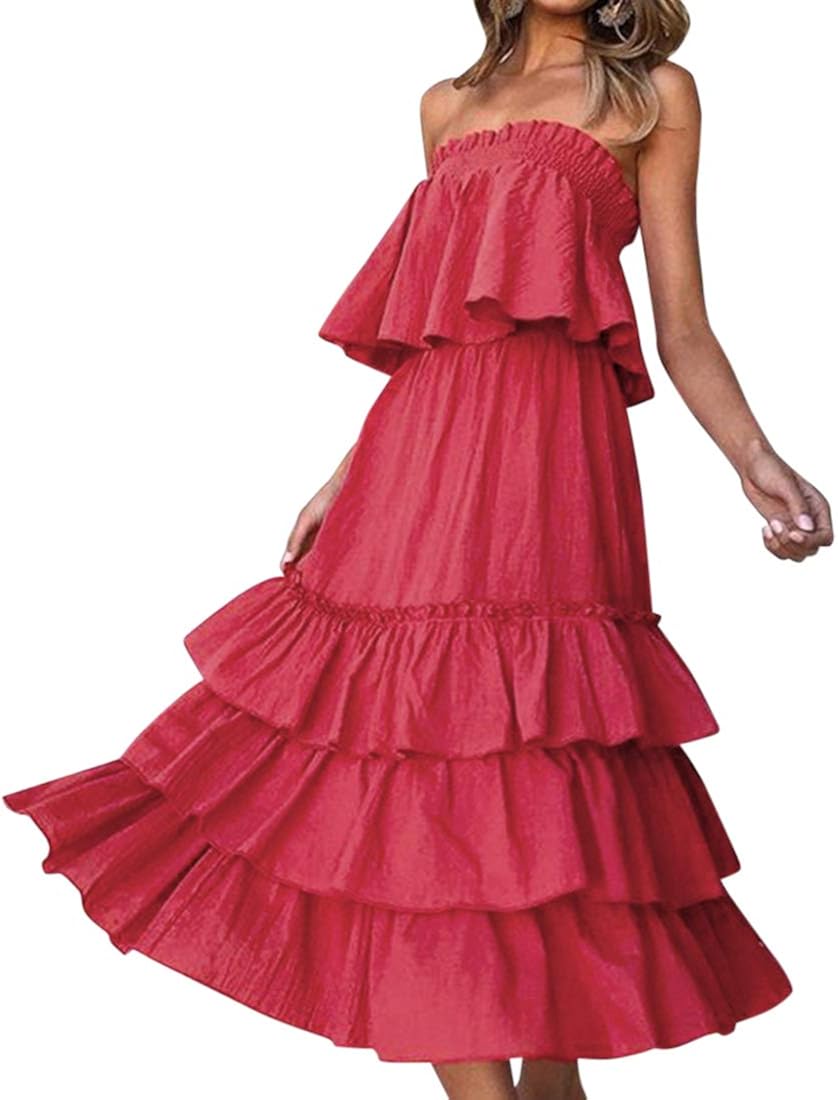 red ruffle two piece set