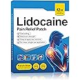 Lidocaine Pain Relief Patches - 4% Lidocaine Maximum Strength Numbing Gel Patches Fast-Acting for Back Neck Knee Shoulder Joi