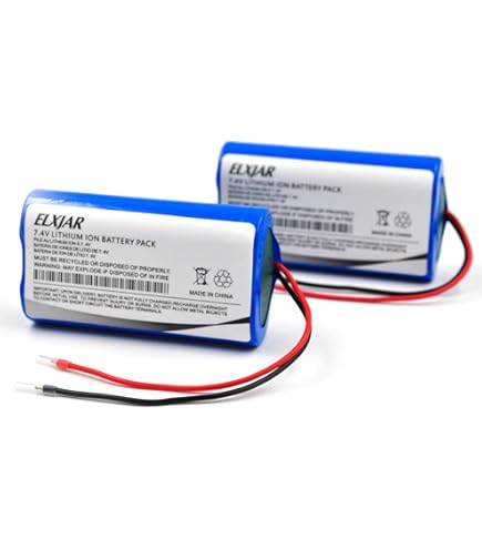 ERYNK Lot De 2 Batteries Li-ion Rechargeables 7,4 V 2000 MAh Avec Câble