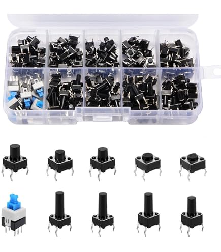 Lot De 10 Boutons Tactiles Souples Adafruit 8mm - Pour Projets électroniques Et DIY