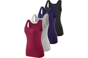 Vislivin Basic Tank Tops for Women Undershirt Tanks Tops Lightweight Camis Tank Tops 4 Pack