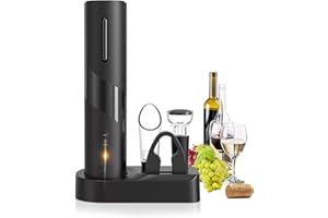 Electric Wine Opener Set, A 4-in-1 Multifunctional Wine Accessory Kit, including an Automatic Corkscrew Opener, Rechargeable 