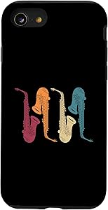 iPhone SE (2020) / 7 / 8 Retro Jazz Musical Instrument Saxophonist Saxophone Case