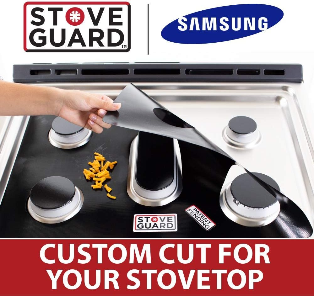StoveGuardUSA-Made, Custom Designed & Precision Cut Stove Cover for Gas Stove Top, 5-Burner Samsung Gas Range Stove Top Cover, Model# NX58M9420SSAA00