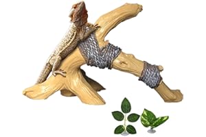 Tfwadmx Snake Climbing Branch, Reptile Climbing Deco Resin Reptile Climbing Wood Branches Gecko Tank Branches Decor Chameleon Cage Accessories for Lizards, Tarantulas, Frogs