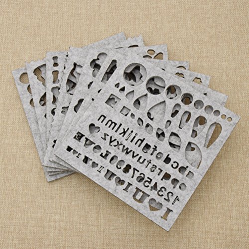 BetterUS Lovely Design DIY Needle Felt Applique Mold Hand Embroidery Stencil Tool For Felting Needle Projects 7Pcs Set - Thumbnail 6