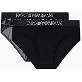Emporio Armani mens Classic Logo Band 2 Pack Brief