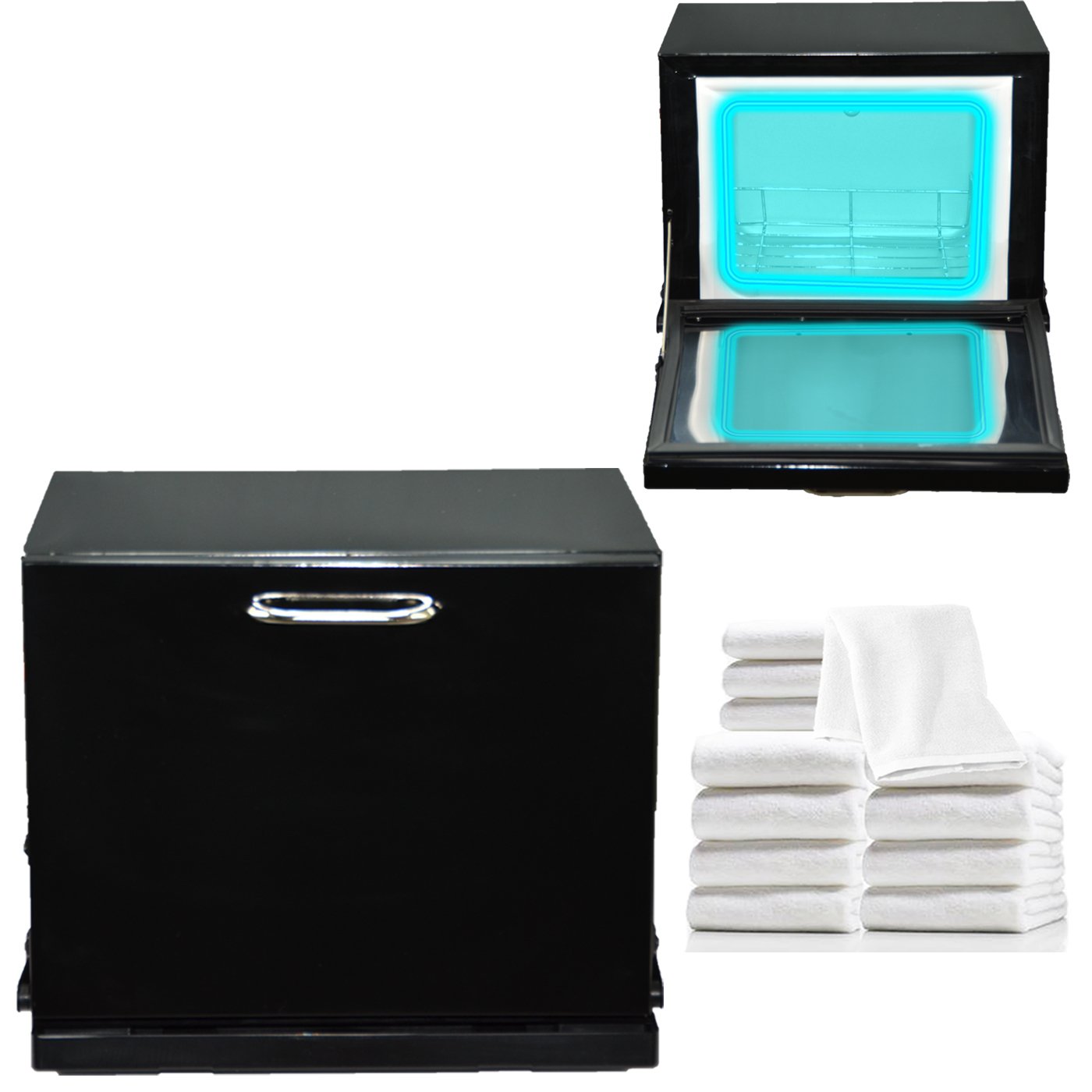 InkBed Black Compact 2in1 Towel Warmer & Ultraviolet Sterilizer