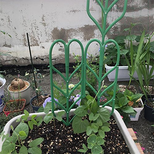 ASSR Garden Trellis, DIY Garden Plant Pot Leaf Shape Mini Climbing Trellis Plant Support(9 Pack)