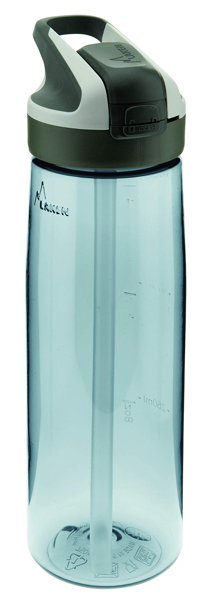 Laken Unisex - Adult Tritan with Summit Cap 0.75 L Tritan Bottle, Grey, 0.75