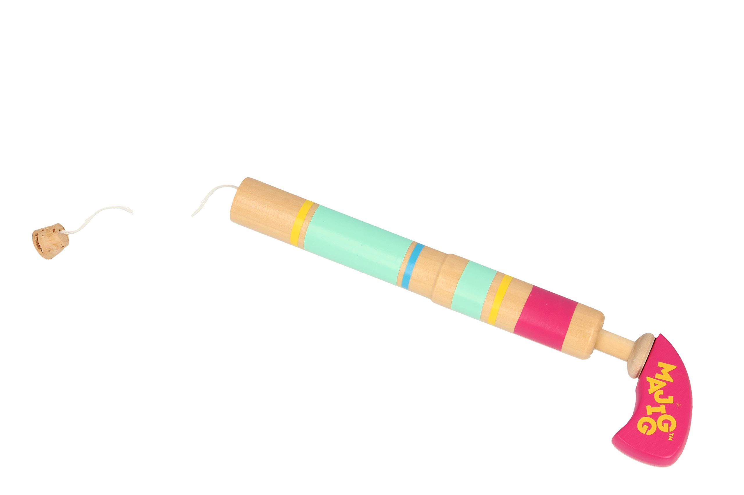 MAJIGG Cork Pop Gun, Retro Wooden Novelty Toy