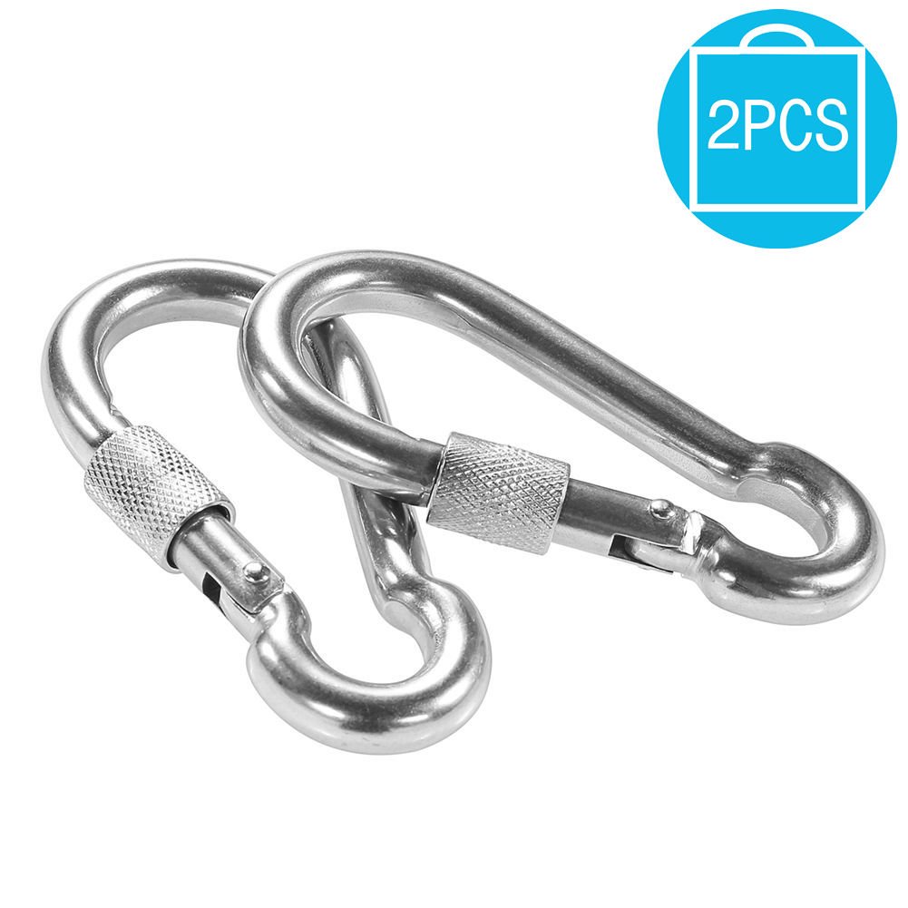 Heavy Duty Carabiner 316 Stainless Steel Screw Lock Carabiner Hooks PROND Locking Carabiners