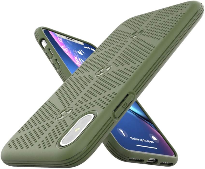 Mesh Phone Case Compatible with iPhone X/XS Case, TPU-Heat Dissipation-Breathable Phone Case,Compatible with iPhone X/XS 5.8 inch 2018-Cooling Phone Case