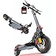 Electric Scooter Adults, 800W Motor & 28 MPH Portable Folding Commuting Eletric Scooter, Up to 22 Miles Range, 10" Off Road Tires e Scooter, Dual Brake & Dual Suspension Scooter for Adult E-Scooter