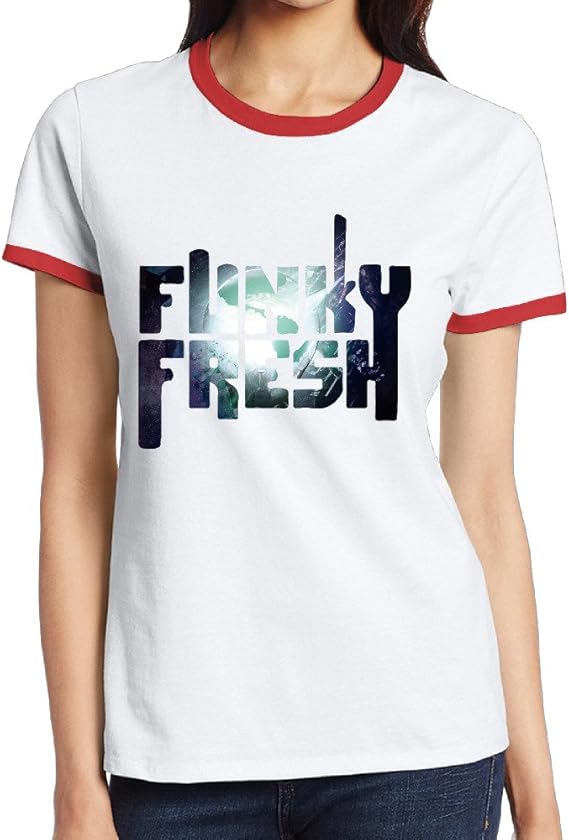 Women's Funky Fresh Red Contrast Color Tshirts XXLarge