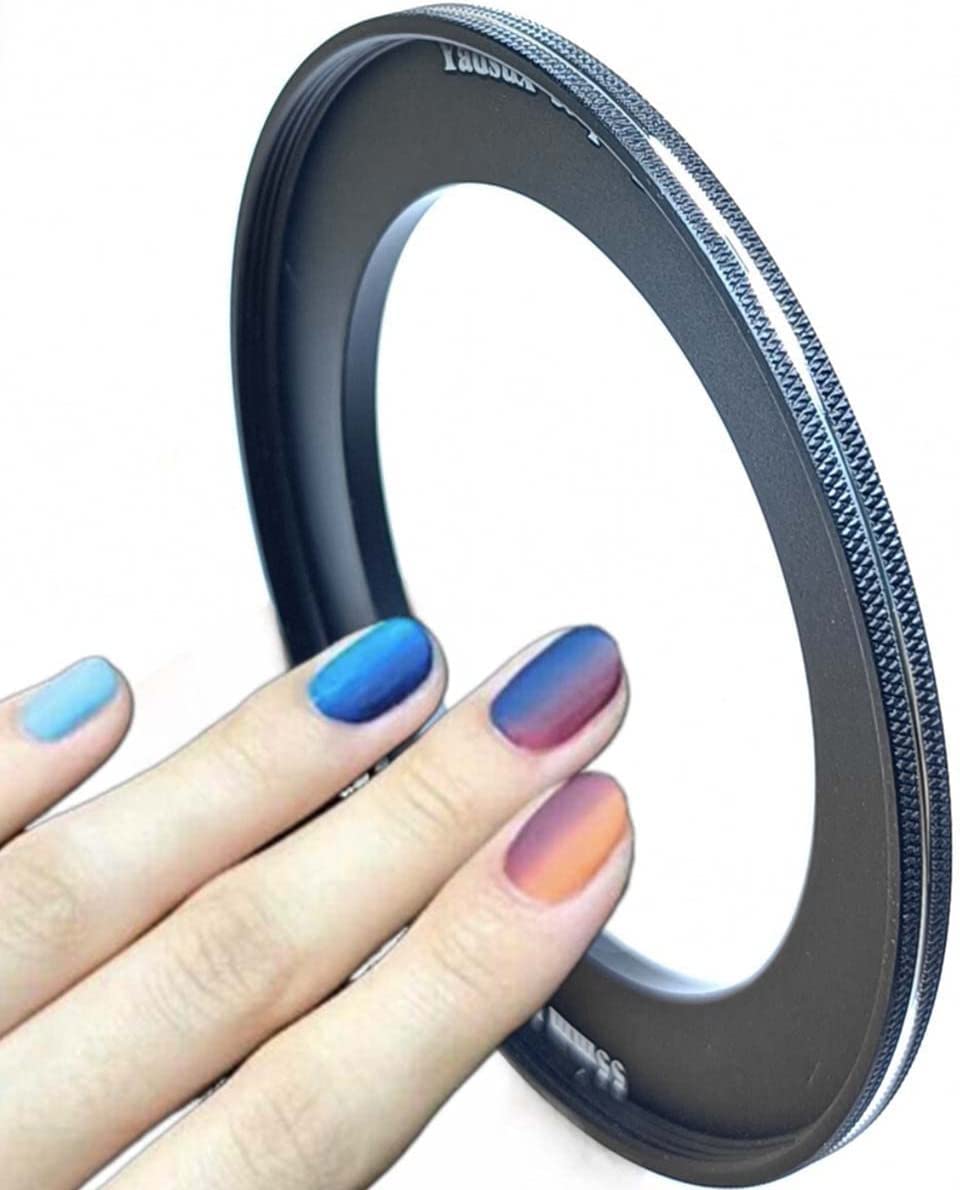 55mm to 67mm Step Up Adapte Ring for Camera Lens and Filter, Shape Anti-Slip Design for Hand Grip During Installation and disassembly