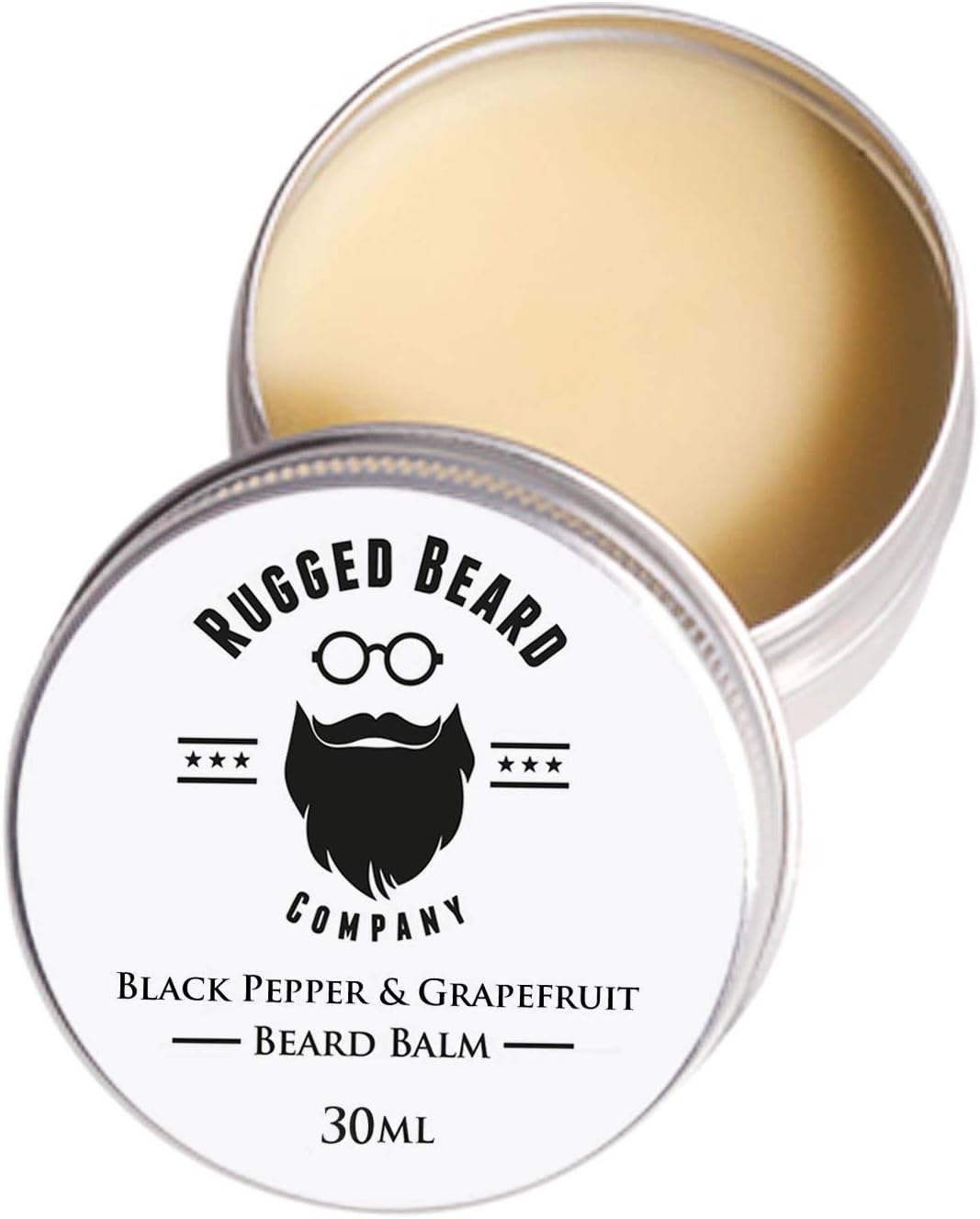 Rugged Beard Company Black Pepper & Grapefruit Beard Balm, Handmade, Softening & Nourishing