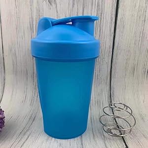 Blender Shaker Bottle with Classic Loop Top (BPA Free) – Best Protein Powder/Fruit Juice Mixer with Whisk Ball- 16 oz