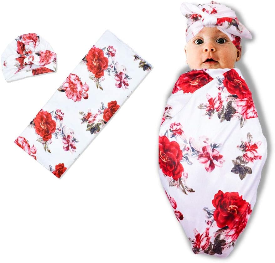 floral baby swaddle
