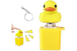 Quacking Keychain, Fun Keyboard, With Sound and Light Button for Stress Keyring Can Be Used a Pendant or Decorative Piece