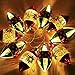 Valery Madelyn 7.2Ft Delightful Christmas glass ball garland with 10 Led lights in Red Green and Gold Color