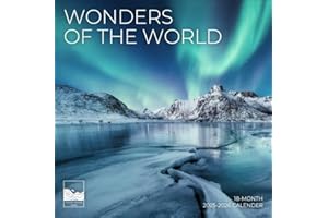 Wonders of the World 2026 Wall Calendar | 12" x 24" Open | Giftable Scenic Calendar 2026 | Thick & Sturdy Paper for Organizing & Planning | Pacific Waters Press