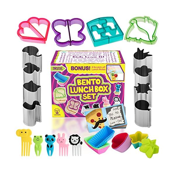 Complete Bento Lunch Box Supplies and Accessories For Kids - Sandwich Cutter and Bread Crust Shape Remover - Mini…