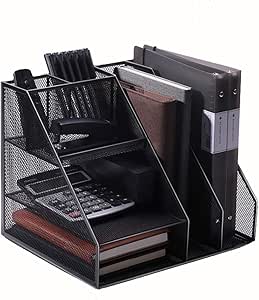 Escritorio del archivo Organizador, 7 Ranura de malla de metal del